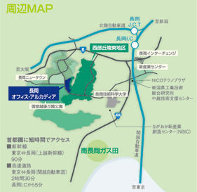 西部丘陵東地区アクセスマップ